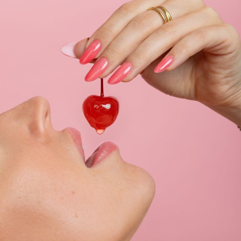 Gelpolish Cherry Pop model shot